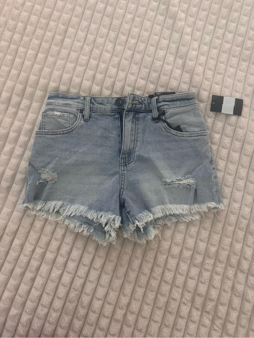Kut from the Kloth Light Blue Distressed Denim Shorts